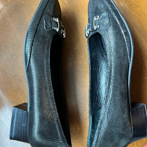 Amalfi Black Textured Block Heels - Picture 5 of 7